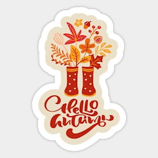 Hello Autumn Sticker